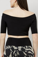 Load image into Gallery viewer, Love Kiki (Aria) - Jersey Knit Fitted Crop Top. Rear view.